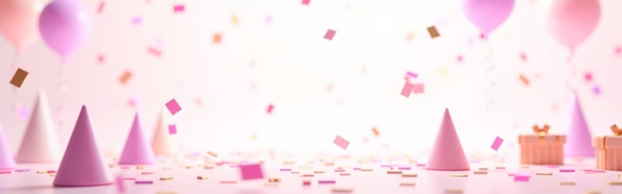 Confetes coloridos em celebração