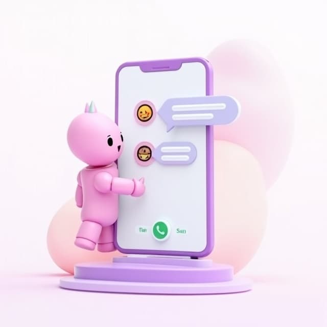 Celular com conversa do bot WhatsApp do buffet