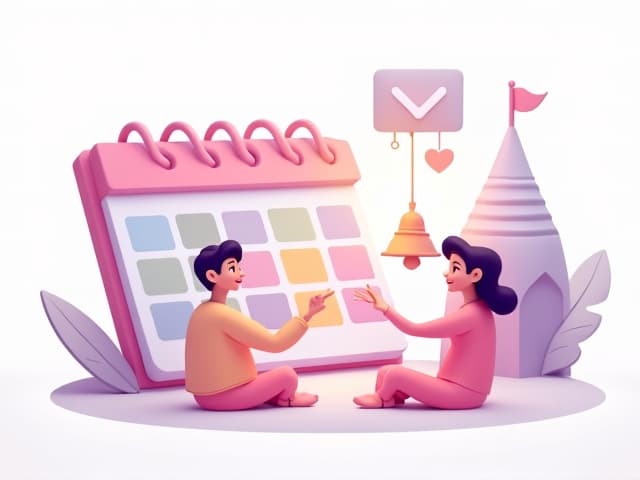 Calendário preenchendo-se automaticamente com agendamentos