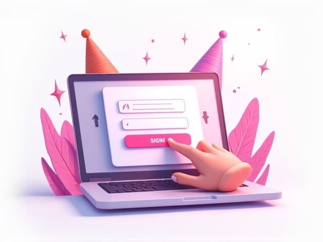 Notebook com formulário de cadastro do buffet