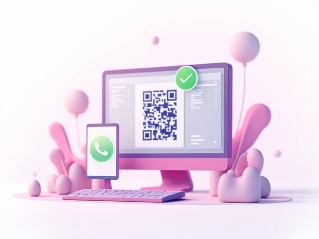 Escaneando QR code para conectar o WhatsApp